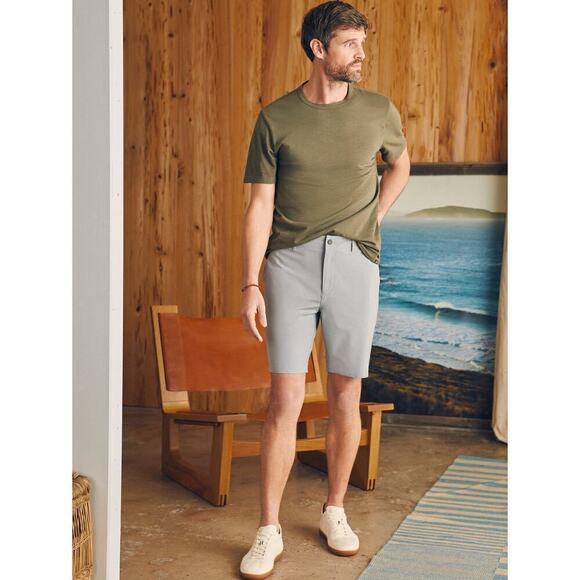 Faherty Men’s All Day Shorts In Ice Gray Size 36 - Picture 1 of 13